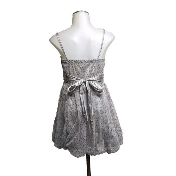 Sweetheart Neck Dress Empire Waist Balloon Prom Mini Bling Juniors Size 1 - Picture 2 of 8